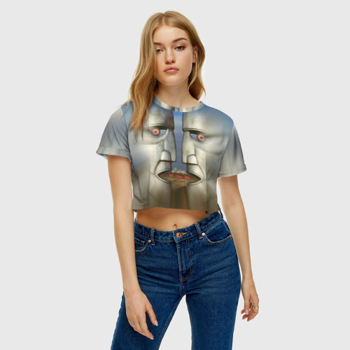 Женская футболка Crop-top 3D Pink Floyd. The Division Bell, цвет 3D печать - фото 4