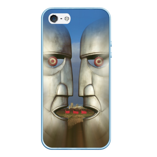 Чехол для iPhone 5/5S матовый Pink Floyd. The Division Bell, цвет голубой