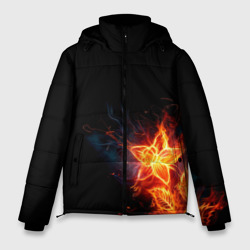 Мужская зимняя куртка 3D Огненный цветок