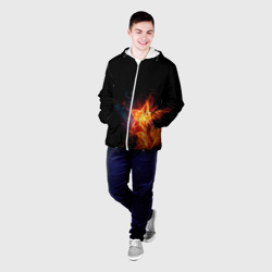 Мужская куртка 3D Огненный цветок - фото 2