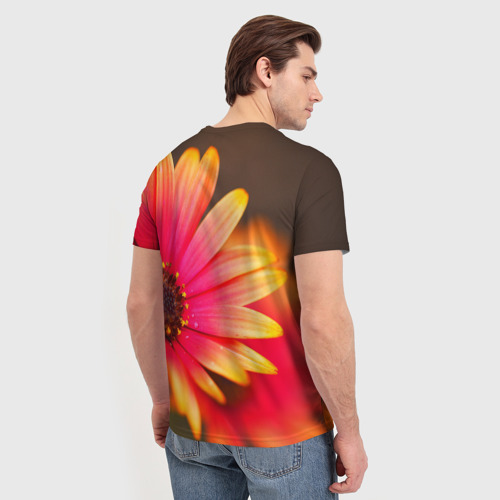Мужская футболка 3D Цветы, цвет 3D печать - фото 4