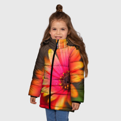 Зимняя куртка для девочек 3D Цветы - фото 2