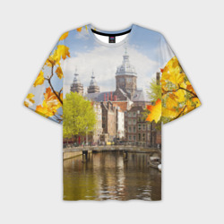 Мужская футболка oversize 3D Amsterdam