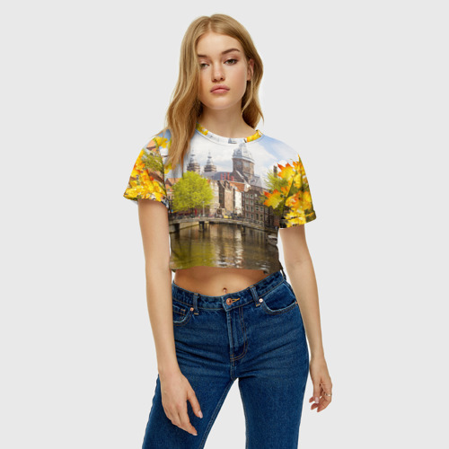 Женская футболка Crop-top 3D Amsterdam - фото 3