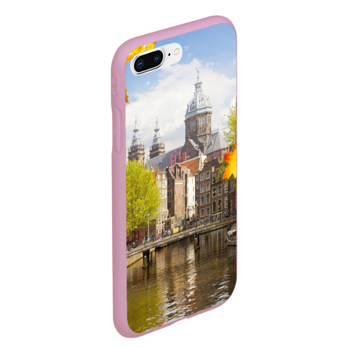 Чехол для iPhone 7Plus/8 Plus матовый Amsterdam, цвет розовый - фото 3