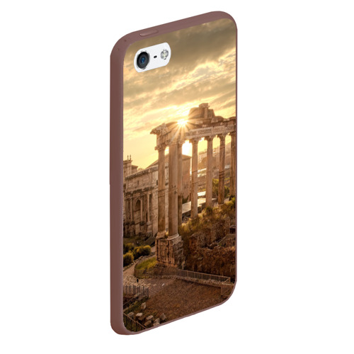 Чехол для iPhone 5/5S матовый Рим, цвет коричневый - фото 3