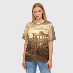 Женская футболка oversize 3D Рим - фото 2