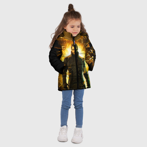 Зимняя куртка для девочек 3D Deus Ex, цвет светло-серый - фото 5