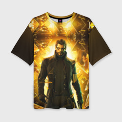 Женская футболка oversize 3D Deus Ex