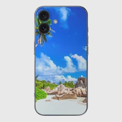 Чехол для iPhone 16 силиконовый с защитой камеры Сейшельские острова