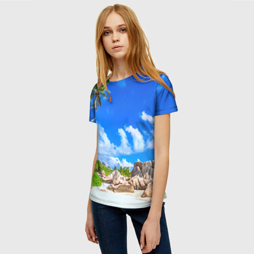 Женская футболка 3D Сейшельские острова, цвет 3D печать - фото 3