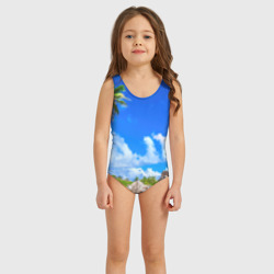 Детский купальник 3D Сейшельские острова