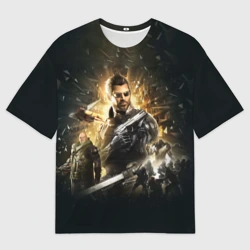 Женская футболка oversize 3D Deus Ex: Mankind Divided