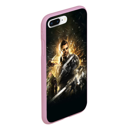 Чехол для iPhone 7Plus/8 Plus матовый Deus Ex: Mankind Divided, цвет розовый - фото 3