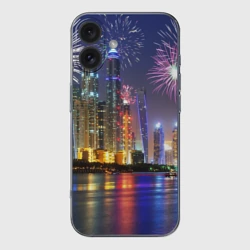 Чехол для iPhone 16 силиконовый с защитой камеры Салют в Дубае