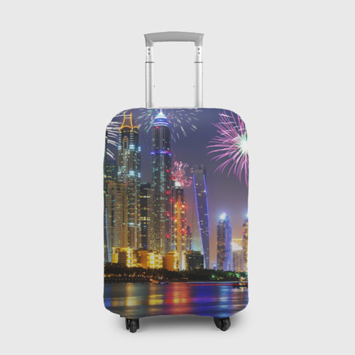 Чехол для чемодана 3D Салют в Дубае, цвет 3D печать