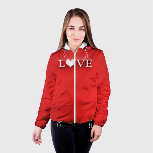 Женская куртка 3D LOVE, цвет белый - фото 3