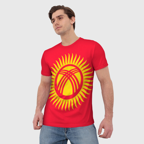 Мужская футболка 3D Киргизия, цвет 3D печать - фото 3