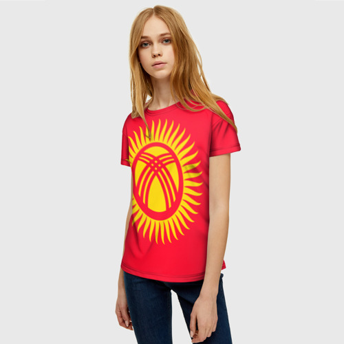 Женская футболка 3D Киргизия, цвет 3D печать - фото 3
