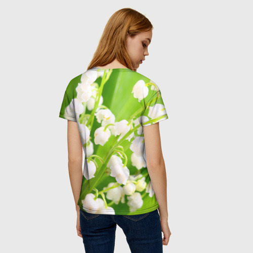 Женская футболка 3D Ландыши, цвет 3D печать - фото 4