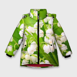 Зимняя куртка для девочек 3D Ландыши