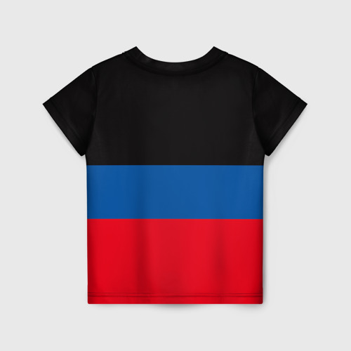 Детская футболка 3D с принтом Донецкая народная республика, вид сзади #1