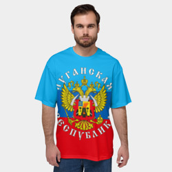 Мужская футболка oversize 3D Луганская республика - фото 2