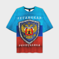 Мужская футболка oversize 3D Луганская республика