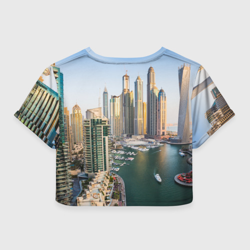 Женская футболка Crop-top 3D Dubai, цвет 3D печать - фото 2