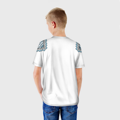 Детская футболка 3D Вышиванка  узор геометрический, цвет 3D печать - фото 4