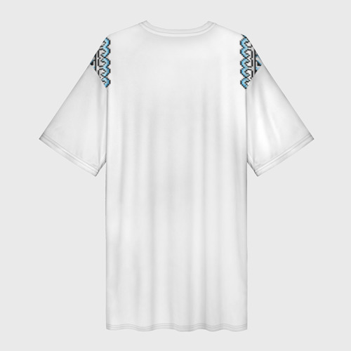 Платье-футболка 3D Вышиванка  узор геометрический, цвет 3D печать - фото 2