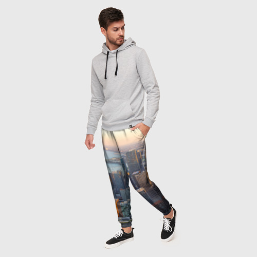 Мужские брюки 3D Нью-Йорк, цвет 3D печать - фото 3