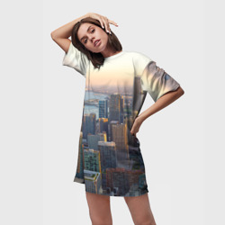 Платье-футболка 3D Нью-Йорк - фото 2