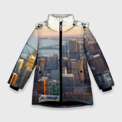Зимняя куртка для девочек 3D Нью-Йорк