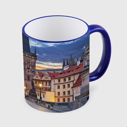 Кружка с полной запечаткой Прага, цвет Кант синий - фото 3