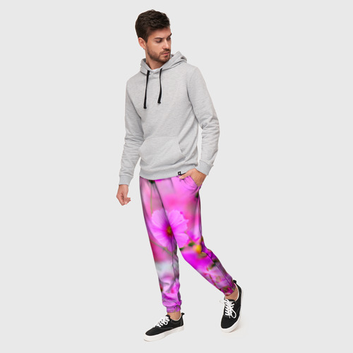 Мужские брюки 3D Цветы, цвет 3D печать - фото 3