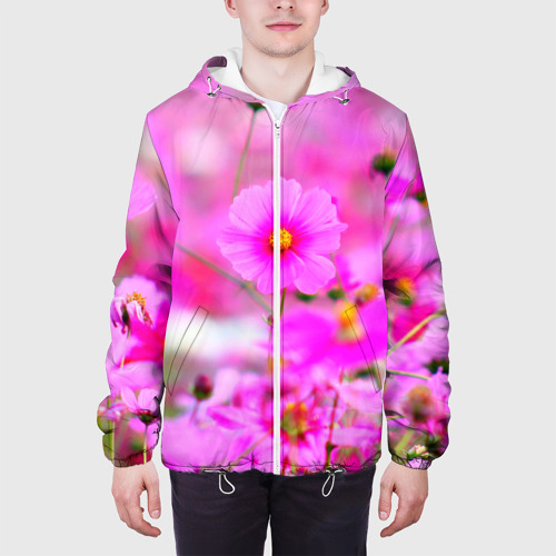 Мужская куртка 3D Цветы, цвет 3D печать - фото 4