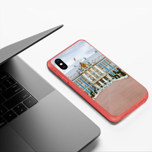 Чехол для iPhone XS Max матовый Санкт-Петербург, цвет красный - фото 5