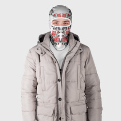 Балаклава 3D Вышиванка - красные розы - фото 2