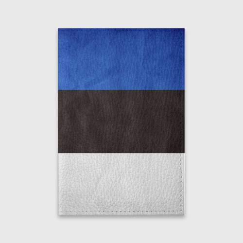 Обложка для паспорта матовая кожа Эстония, цвет синий