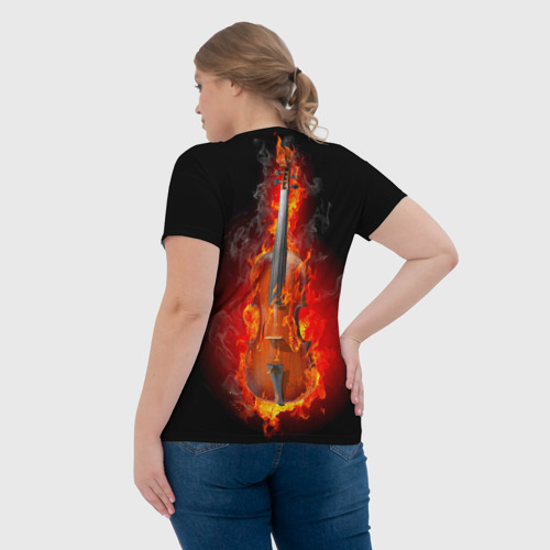Женская футболка 3D Скрипка, цвет 3D печать - фото 7