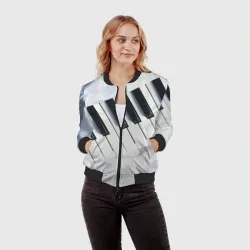 Женский бомбер 3D Клавиши - фото 2