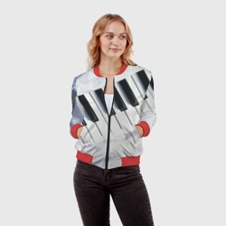 Женский бомбер 3D Клавиши - фото 2