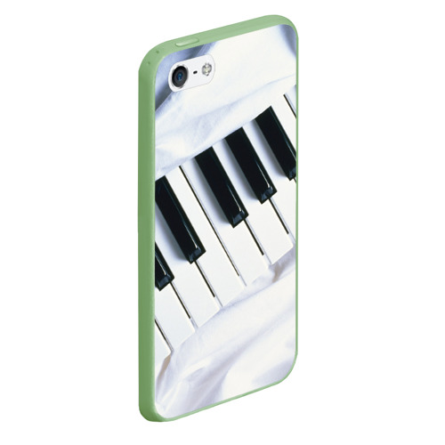 Чехол для iPhone 5/5S матовый Клавиши, цвет салатовый - фото 3
