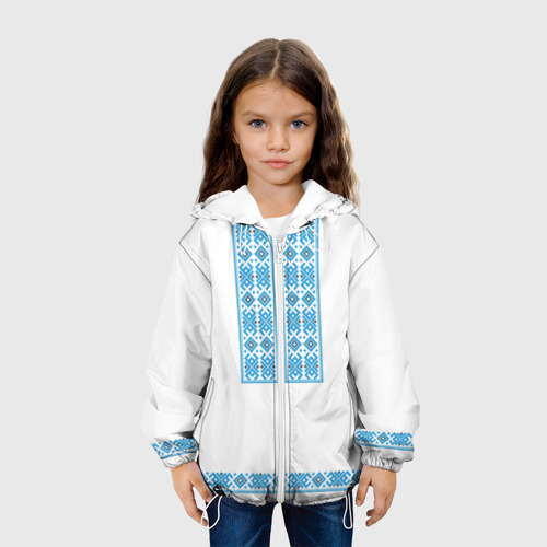 Детская куртка 3D Вышивка 32, цвет белый - фото 4