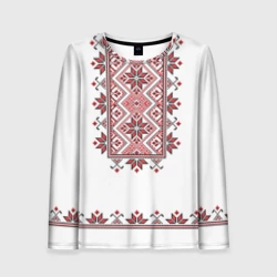 Женский лонгслив 3D Вышиванка класссическая