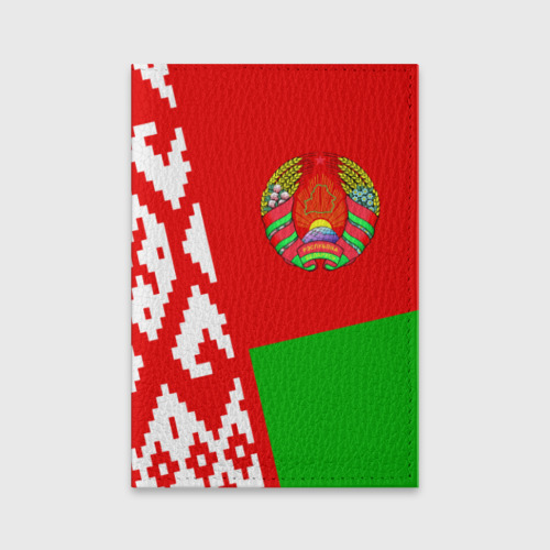 Обложка для паспорта матовая кожа Беларусь 2, цвет черный