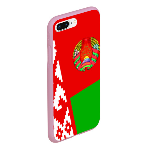 Чехол для iPhone 7Plus/8 Plus матовый Беларусь 2, цвет розовый - фото 3