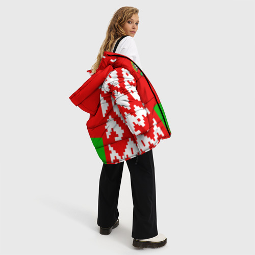 Женская зимняя куртка Oversize Беларусь 2, цвет светло-серый - фото 5