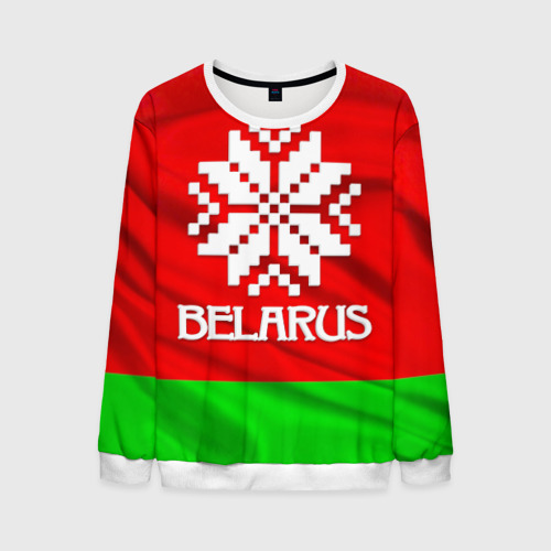 Мужской свитшот 3D Belarus, цвет белый